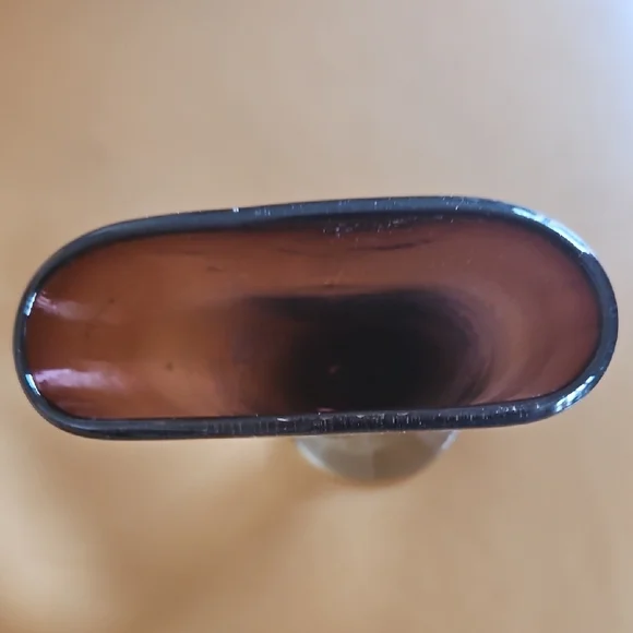 Elegant Brown Glass Vase - Picture 5 of 6